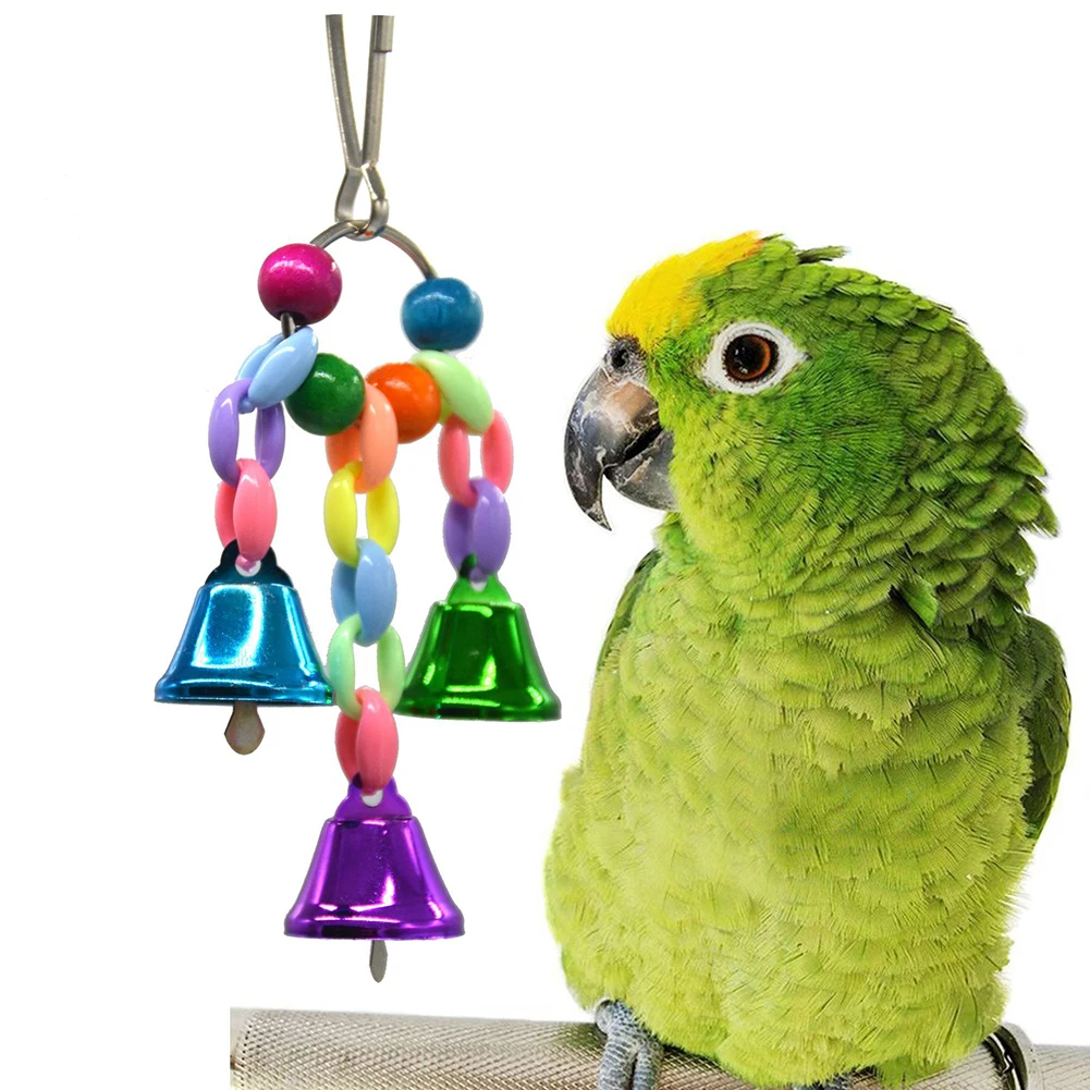 Bell Bird Toy Parrot Cage Toy Bird Keeping Supplies Bell String Three Bells Wholesale Of Pet And Bird Supplies 1 Pcs