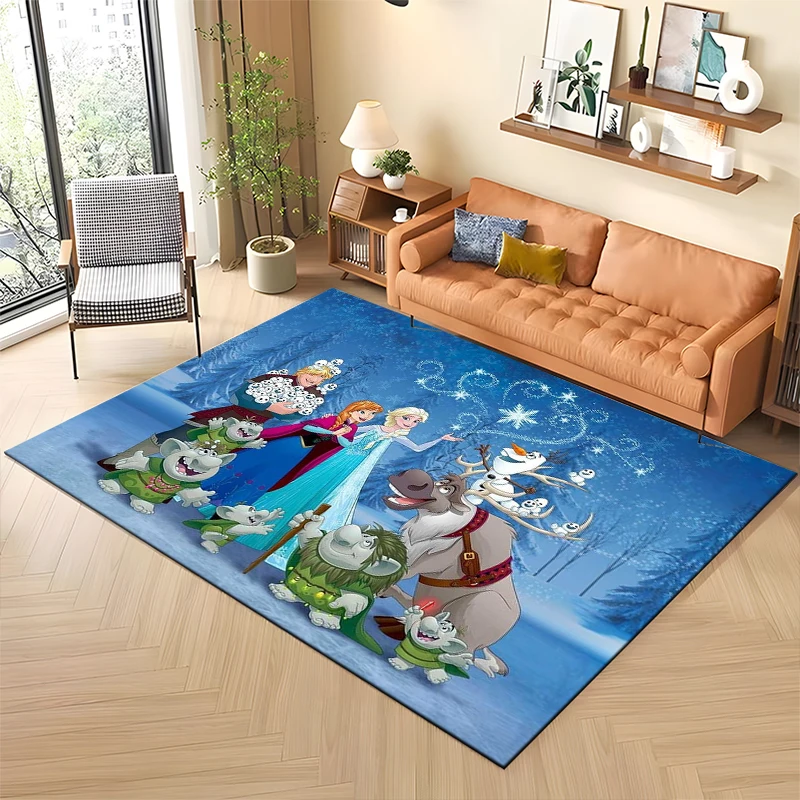 Disney Frozen Cartoon Large Area Rugs Carpet for Home Living Room Children\'s Bedroom Sofa Doormat Decoration Kids Mats Potdemiel