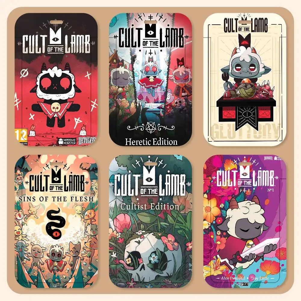 Cult Of The Lamb Video Game Lanyard Card Holders Student ID Card Holders Neckband Card Holders Access Control Accessories Gifts