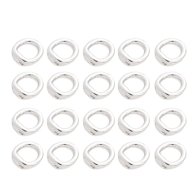 

Jewelry Designers' Connector Rings Practical Finish Double Hole Connectors End Bead Findings for Craft Enthusiasts