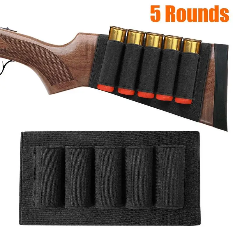 1Pc 5 8 9 14 Rounds Shotgun Buttstock Ammo Pouch Shell Holder Bullet Cartridge Bandolier Carrier Gun Accessory for Hunting view 2