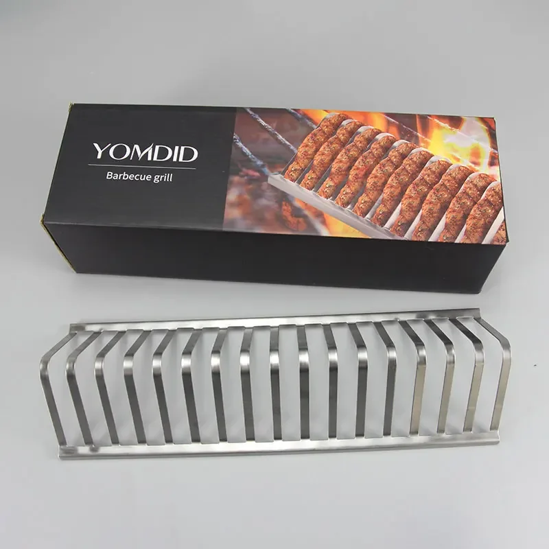 YOMDID Barbecue Grill Stainless Steel Beef Mutton Chop Fish Barbecue Rack Portable For Outdoor Barbecue Picnic BBQ Accessories