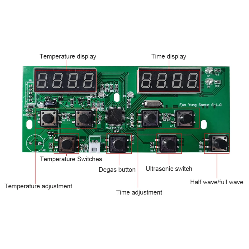 FanYingSonic 100W 40KHz Digital Driver Circuit Board Display Temperature Time For PCB Ultrasonic Cleaner Generator