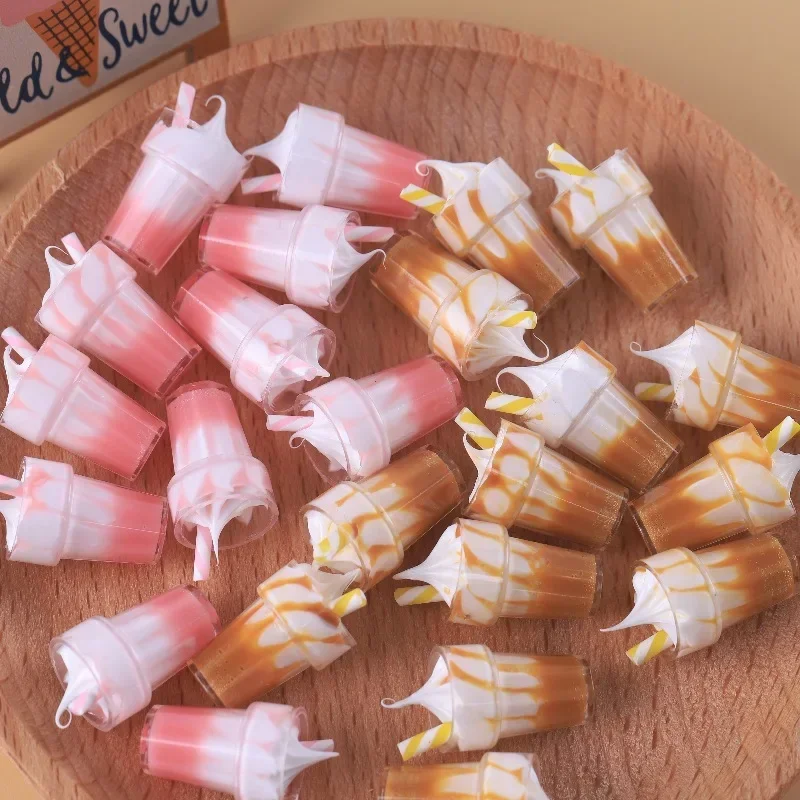 Dollhouse Ice Cream Cup Cream Sundae Model Mini Dessert Diy Kitchen Scene Toys Doll Accessories Home Decor Decoration