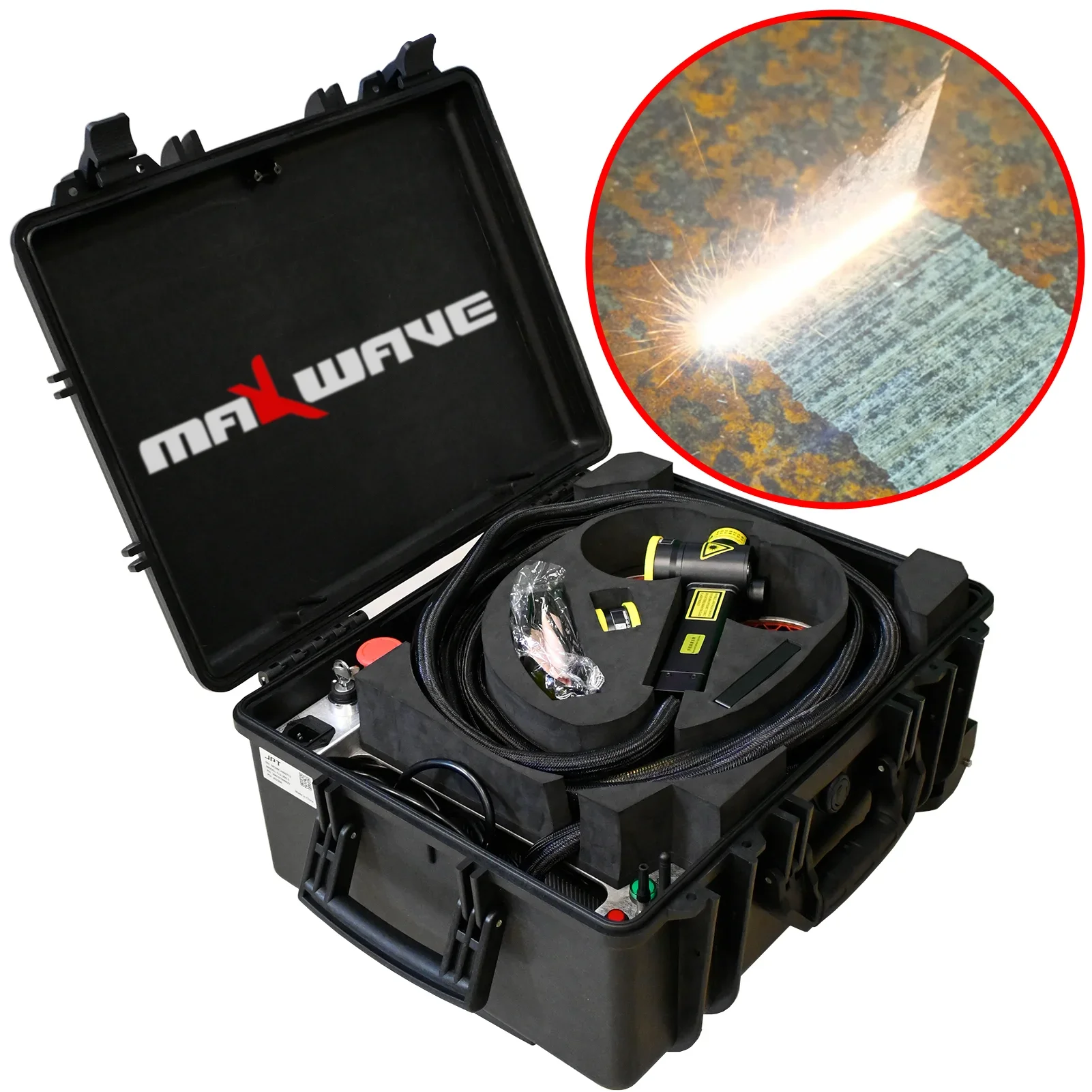 MAXWAVE Laser Rust Remover Small Backpack Pulse 100W Handheld Laser Cleaning Machine Rust Removal