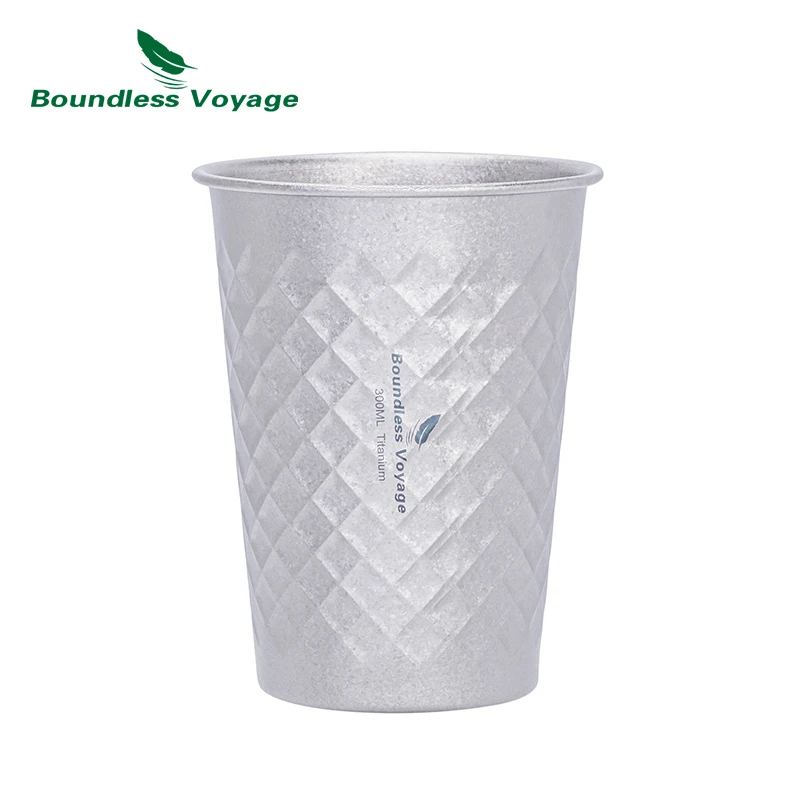 

Boundless Voyage TA1 Titanium Cup Stackable Metal Drinking Cups Reusable Beer Juice Cup for Home, Party, Camping Ti3047D-48D