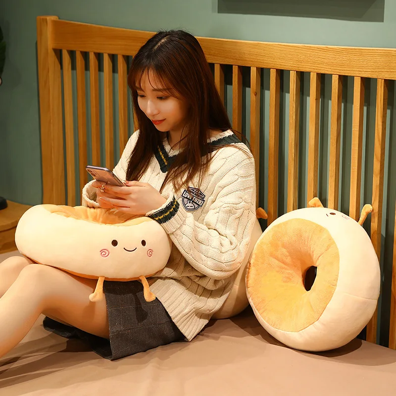 Bread Cushion Office Sitting Floor Chair Cushions Student Memory Cotton Thickened Soft Cartoon Nap Pillow for Waist Support