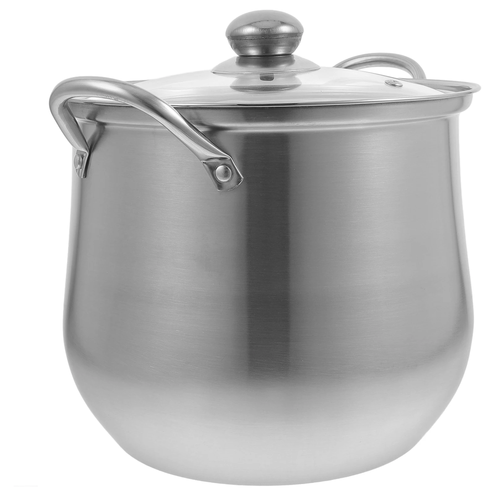 

Суповая кастрюля с высокой талией, 22 см, кастрюля из нержавеющей стали, большая емкость, кухонная кастрюля, кастрюля для рамэна, крышка, легко чистка