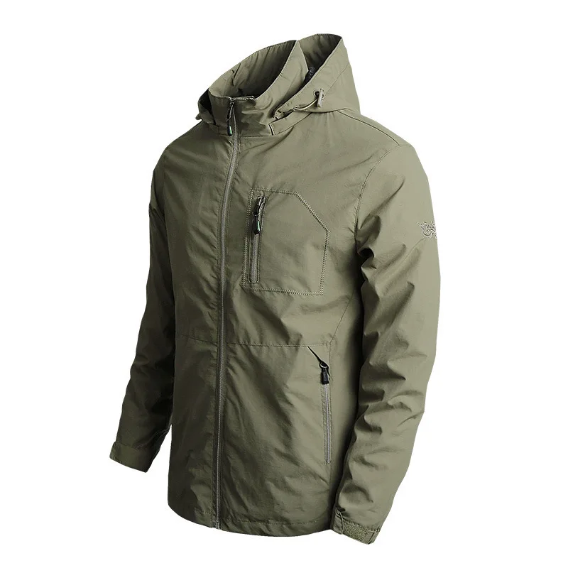 Giacca militare sottile da uomo impermeabile antivento forze speciali cappotti tattici con cappuccio Camo primavera autunno giacche Bomber in pelle di squalo