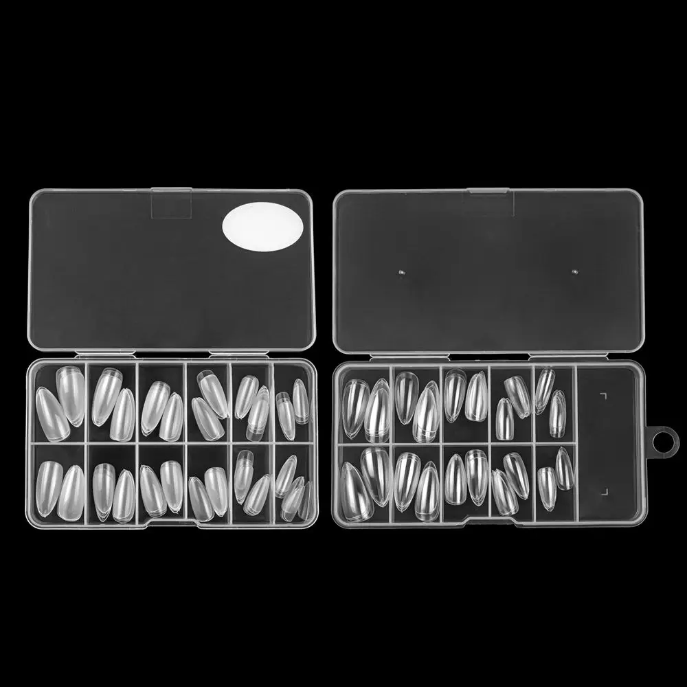 케이스 DIY 프레스온 네일 아트 도구 살롱 액세서리 가짜 네일 연장 풀커버 네일 팁 롱 인조 손톱 가짜 손톱