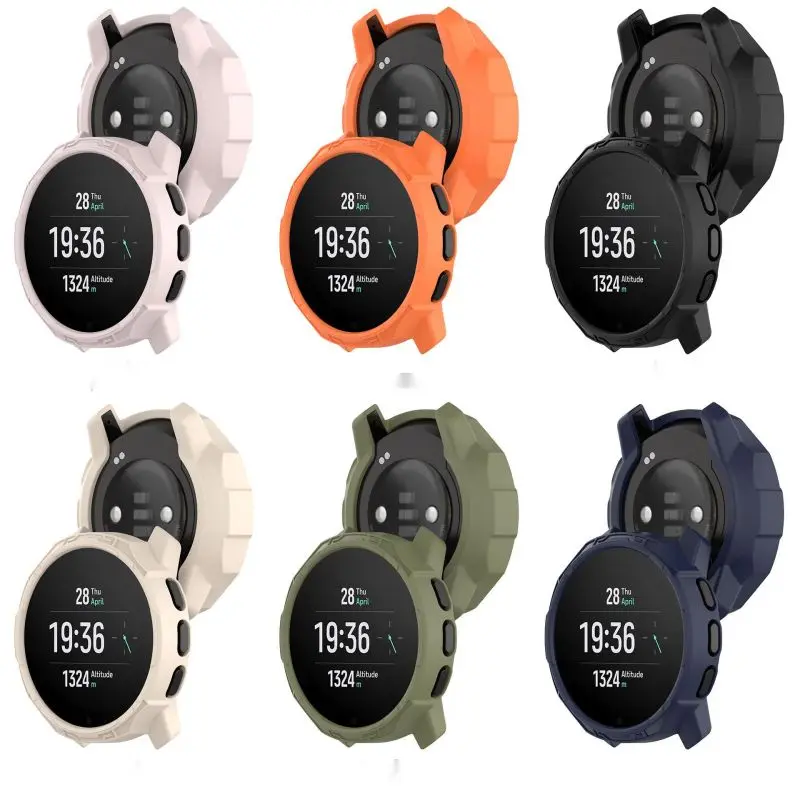 Suunto 9ピークpro用のソフトシリコン保護ケース,スマートウォッチストラップ,透明な保護シェル,アクセサリー