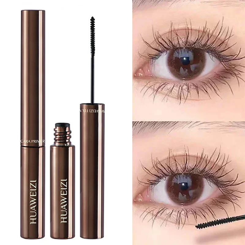 Silk Fiber Matte Mascara Makeup Ultra-Fine Brush Lengthens Eyelashes Waterproof Fast Dry Brown Black Curling Mascara Comestic