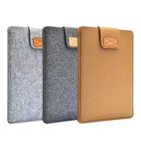 Laptop Sleeve Case Felt Sleeve Slim Tablet Case Cover Bag for MacBooks Air 11 14 Inch Solid Color Tablet Protective Storage Bag