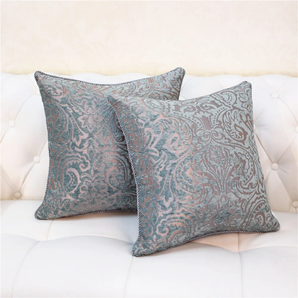 CIFBUY Vintage Flower Stripe Velour Lumbar Cushion Cover Decorative Throw Pillow Case for Home Sofa Car Chair Living Room