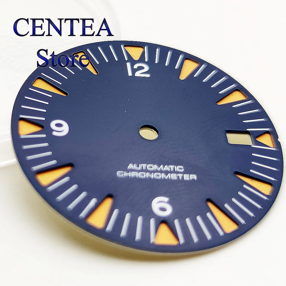 Richus-移動用滅菌ダイヤル、31mm、黒と青、nh35、nh35a、eta2824、2836、miyota8205、8215、821a、dg2813、3804、pt5000、移動に適合