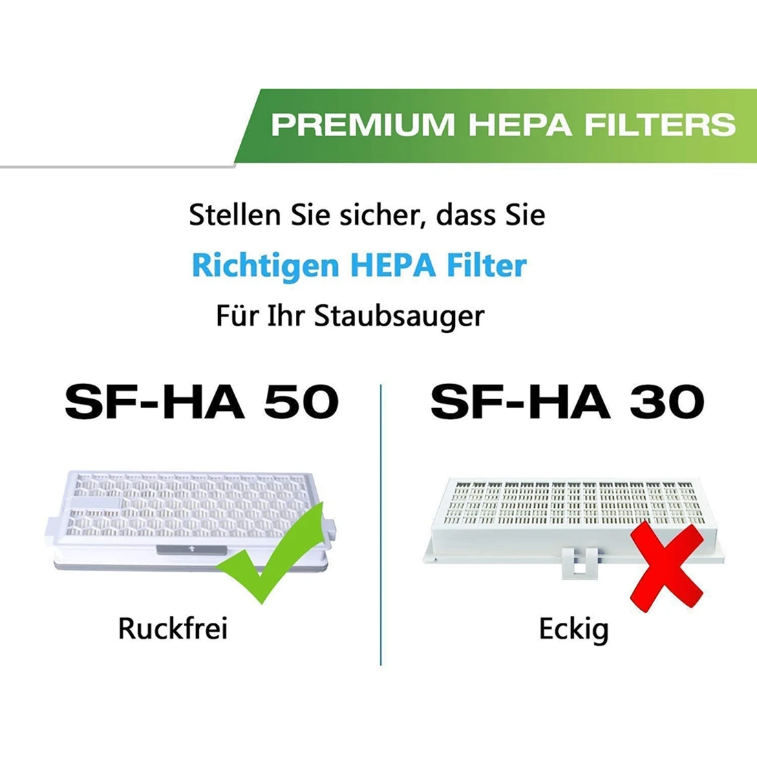 SF-HA50 HEPA Airclean 50 Filter Compatible for Miele Vacuum Cleaner Series Complete C3 C2 C1 S8000 S6000 S5000 S4 S5,Etc