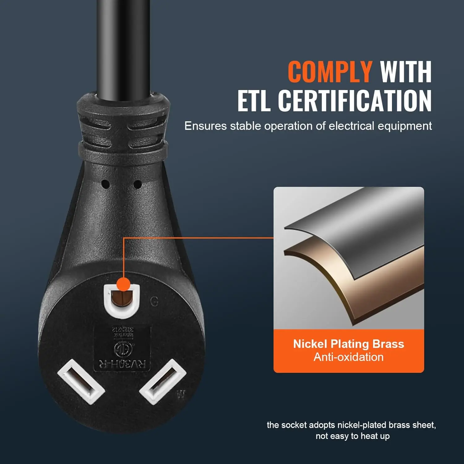 Protector contra sobretensiones RV, 30 amperios, 2700 joules Protector de voltaje RV Monitor Analizador de circuito Protector de energía