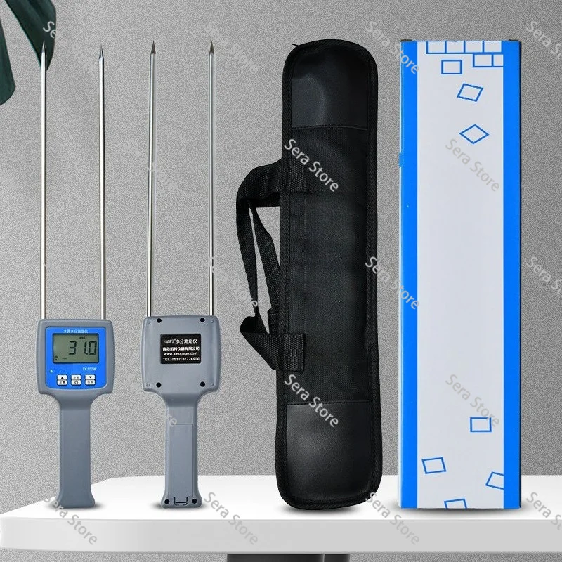 Digital LCD Humidity Moisture Analyzer TK100W Hygrometers Professional Wood Sawdust Powder Hay Bale Peat Moisture Meter Tester