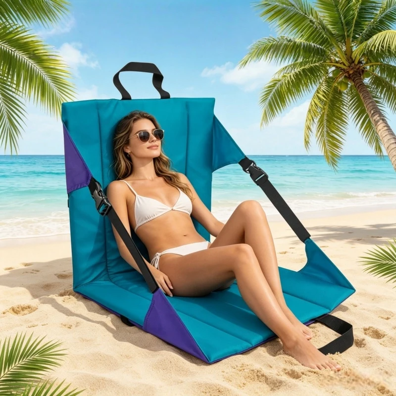 

Folding Stadium Seat Chair With Padded Back Support Reclining Bleacher Cushion Portable For Women Men Outdoor Sports Games