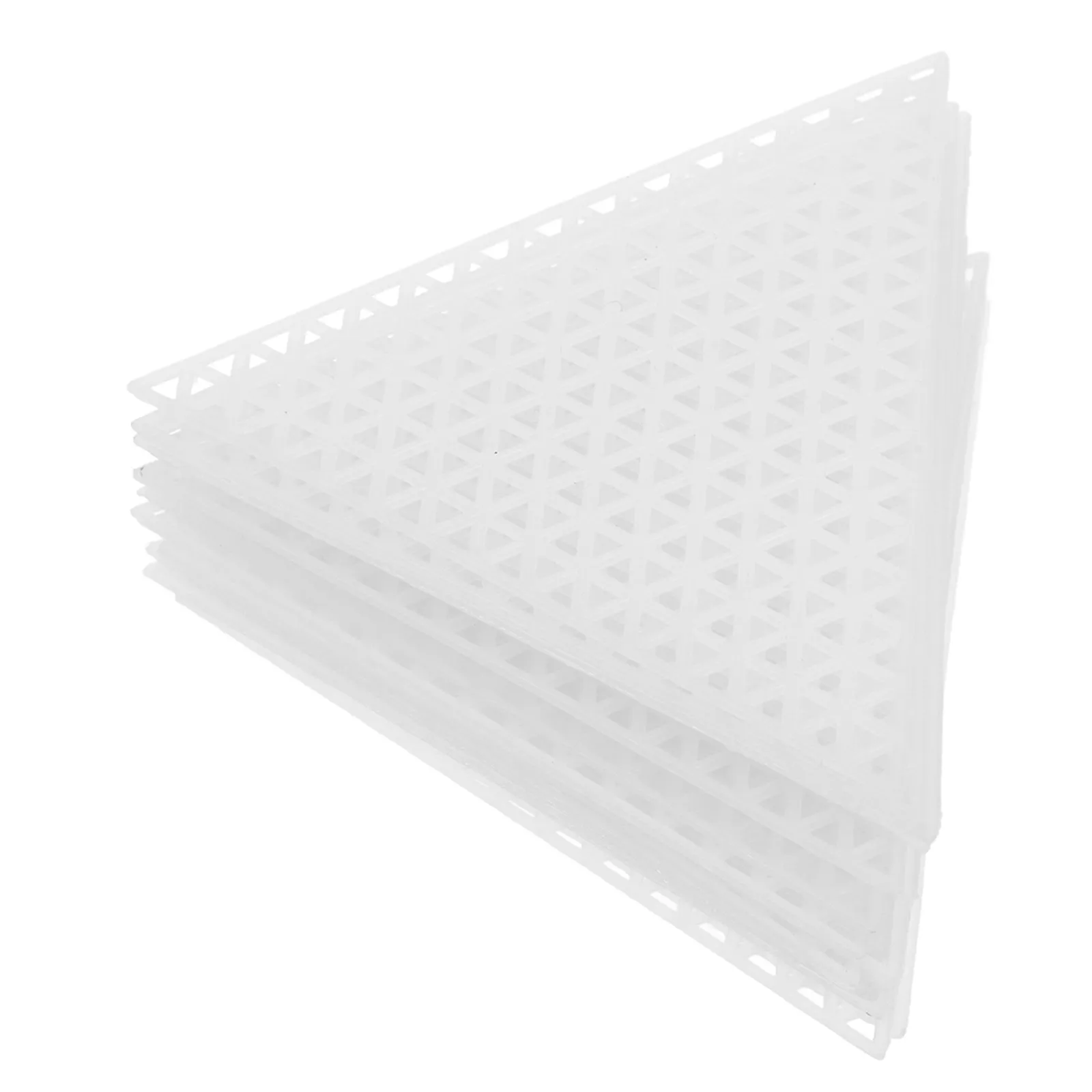 20Pcs Clear Plastic Triangle Canvas Sheets Precise Grid Mesh Canvas for Stitch Embroidery Craft Projects Versatile