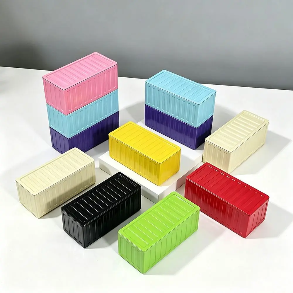 Wrought Iron Container Model Box Tinplate Small Size Storage Box Retro Style Creative Design Mini Container Box