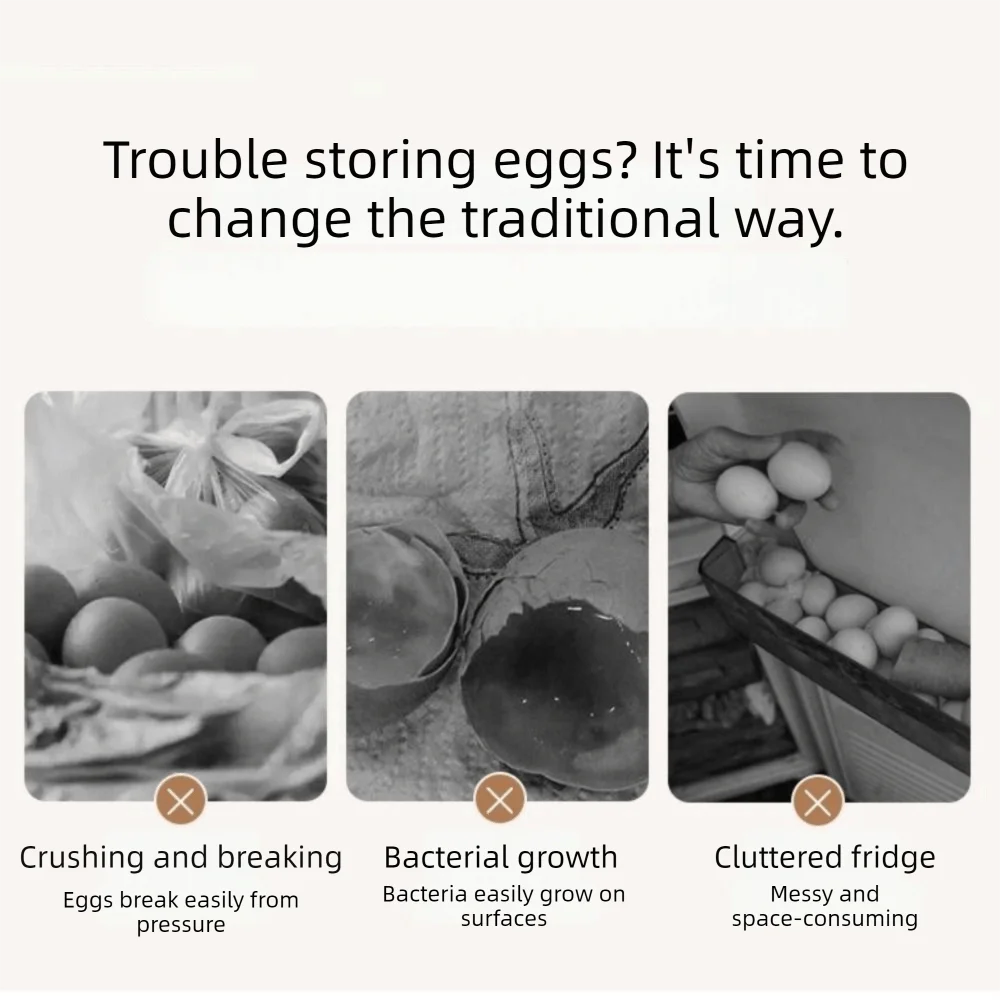 

2PCS Plastic Automatic Slide Egg Storage Box Clear Stackable Roll Off Egg Storage Rack Space Saving Large Capacity