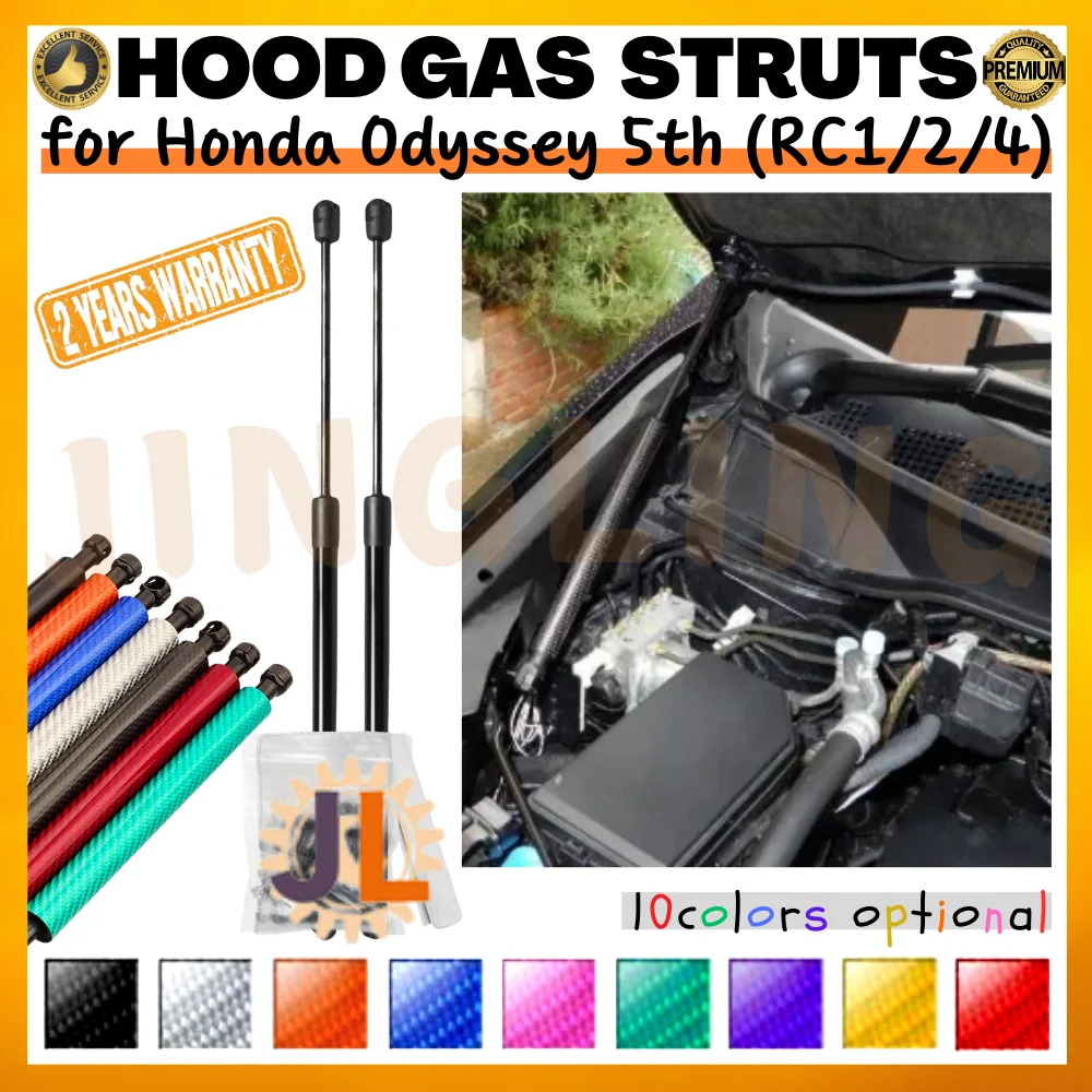 

Qty(2) Hood Struts for Honda Odyssey (RC1/2/4) 2013-2022 Front Bonnet Modify Gas Springs Shock Absorber Lift Supports Dampers