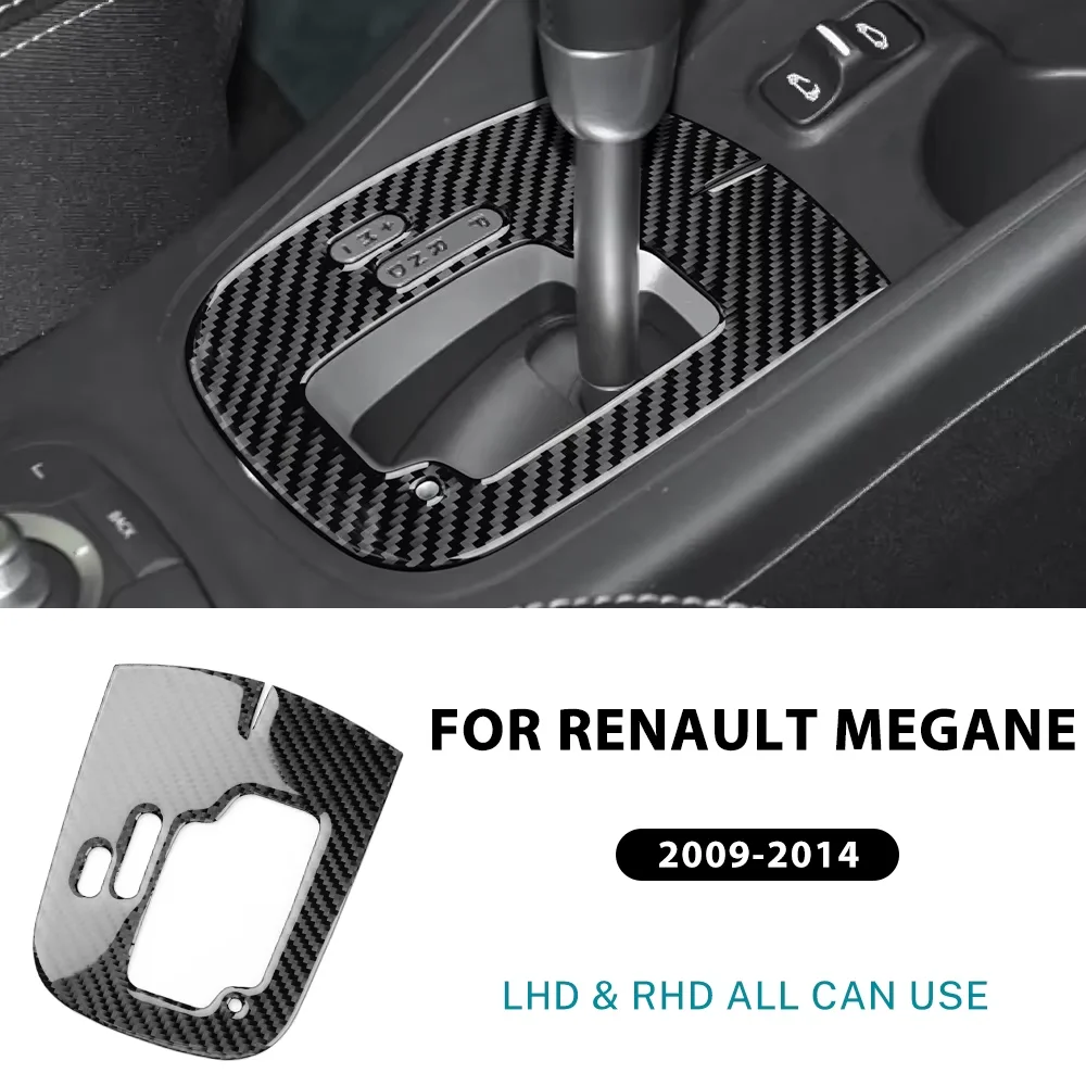 

Real Soft Carbon Fiber Sticker For Renault Megane RS 2009 2010 2011 2012 2013 2014 LHD RHD Automatic Car Gear Shift Panel Trim