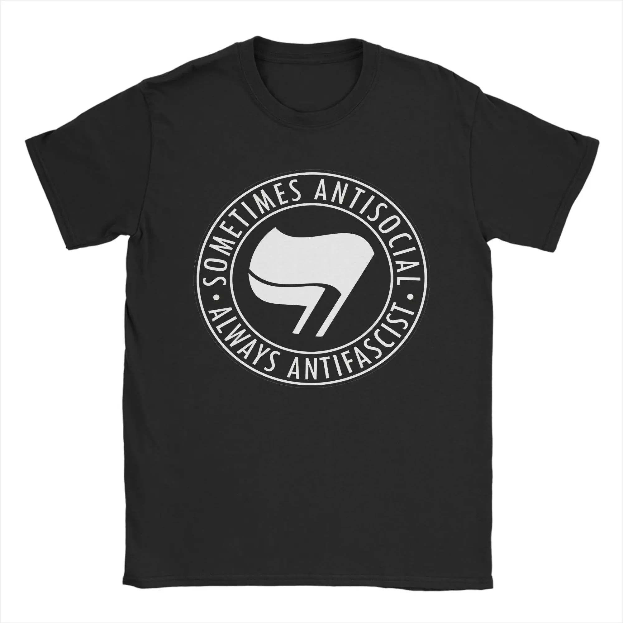 Men Women Always Anti Fascist T Shirt  100% Cotton Tops Creative Short Sleeve Round Collar Tees Adult T-Shirts