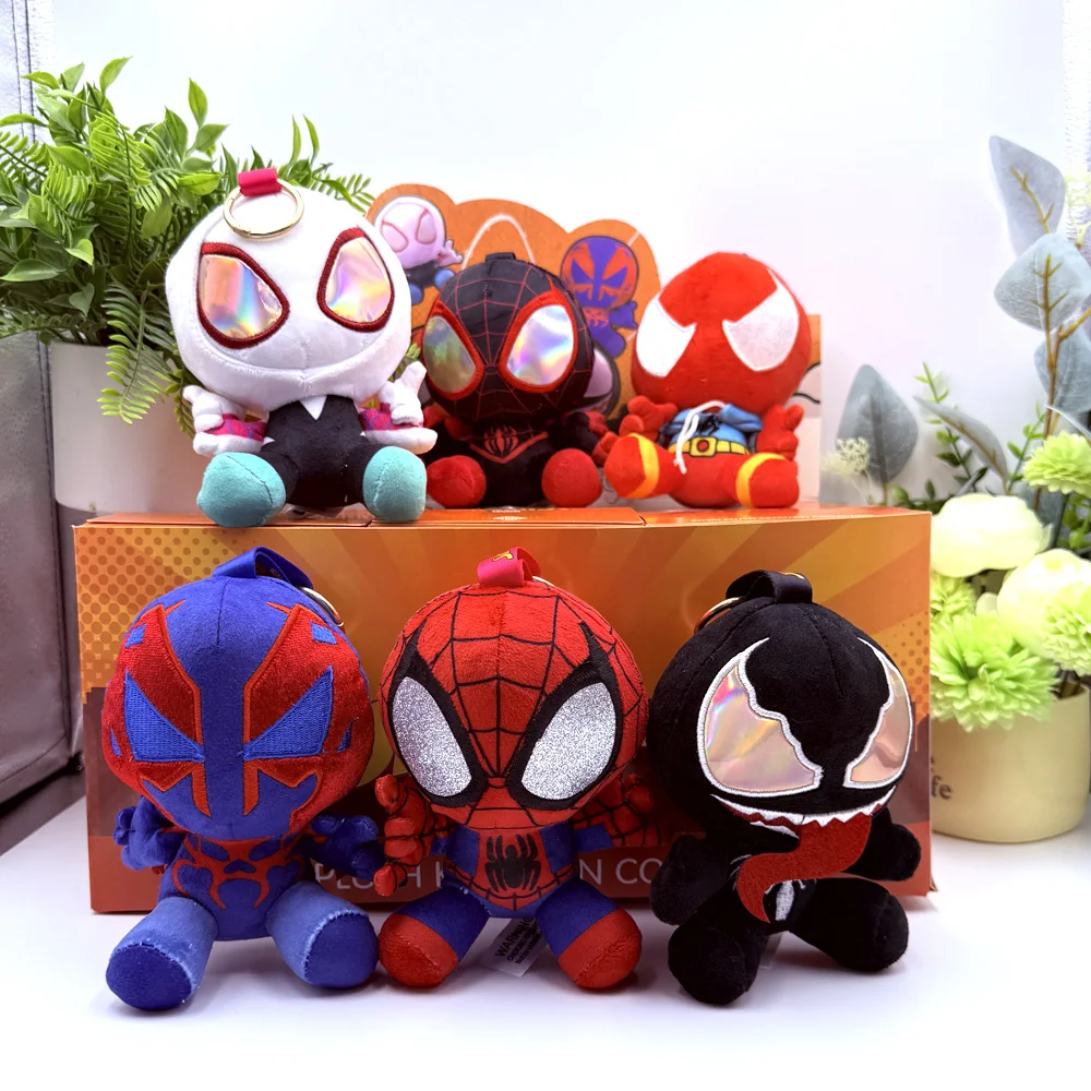 2026Spider Man Series Blind Box Cosbi Plush Anime Peripheral Figurines Backpacks Pendants Ornaments Surprise Gift for Boys