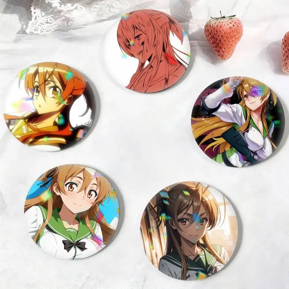 H-Highschool of the Dead R-Rei Miyamoto  25 32 44 58 75mm Badges Personalized Round Brooches Pins Accessory Gift