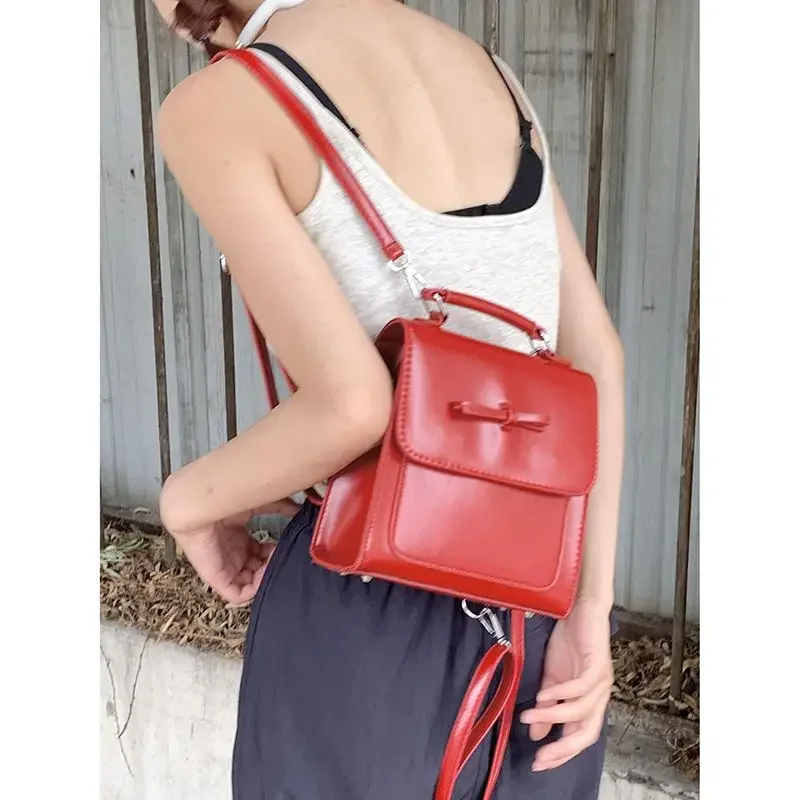 

Korea Niche Backpack Women Summer 2024 New Korean Chic All-match Fashion Handbags Simple Shoulder Portable Diagonal Bag