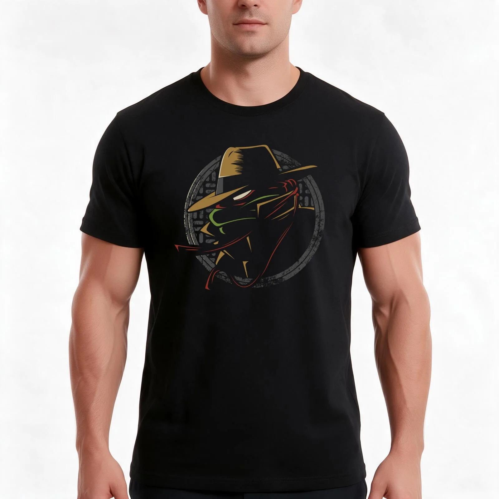 Undercover Ninja Raph T-Shirt, Summer Casual Cotton Tee, Oversized Streetwear Tops, Vintage Graphic Print, Unisex Men Women