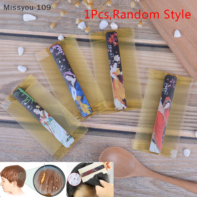 Peine de dientes densos de resina duradera, peine para piojos, peine anticaspa, peine de peluquería