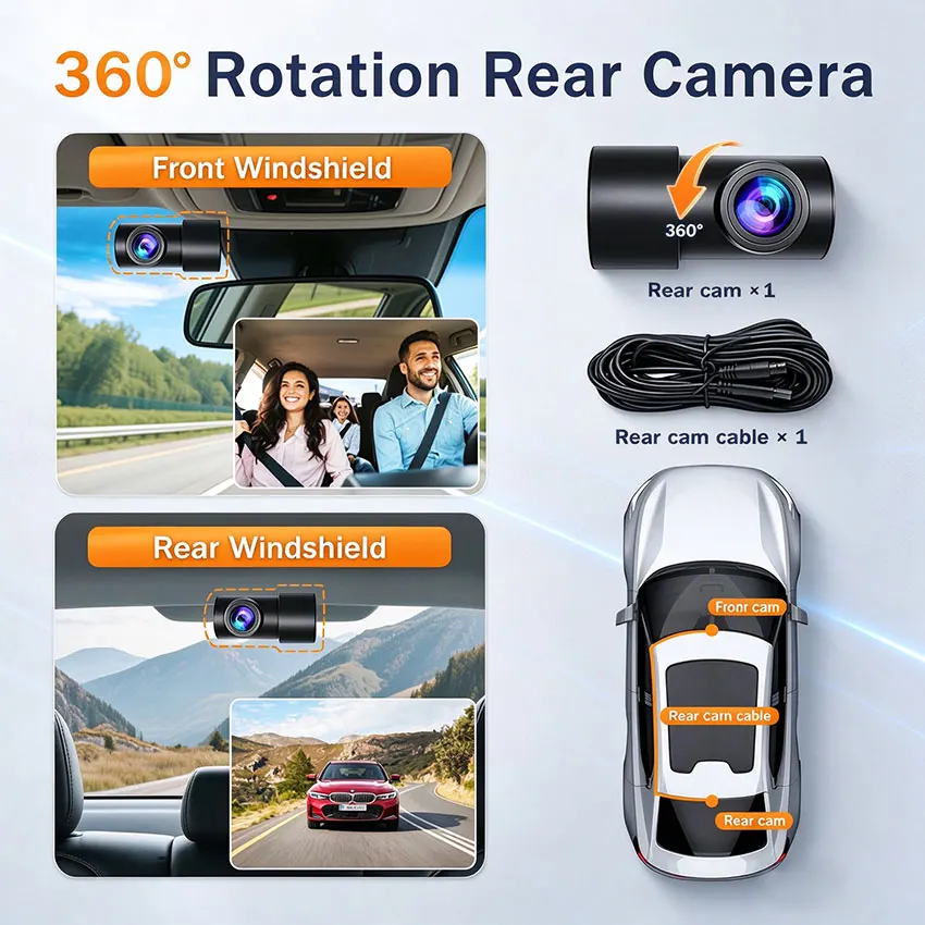 Plug and Play 4K 2160P WIFI Car Dvr Dash Cam Camera For Mercedes-Benz GLA Class X156 (1st Gen) 2015-2020