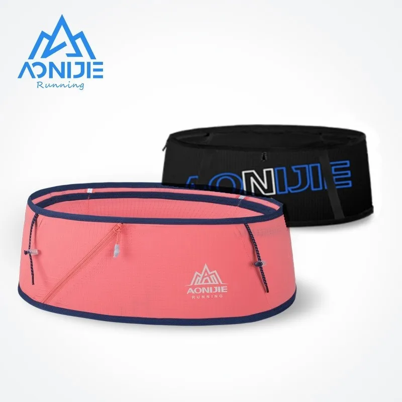 Aonijie Unisex Running Waist Back Ultralight Portable Marathon Travel Invisible Belt Fitness Mobile Phone Bag