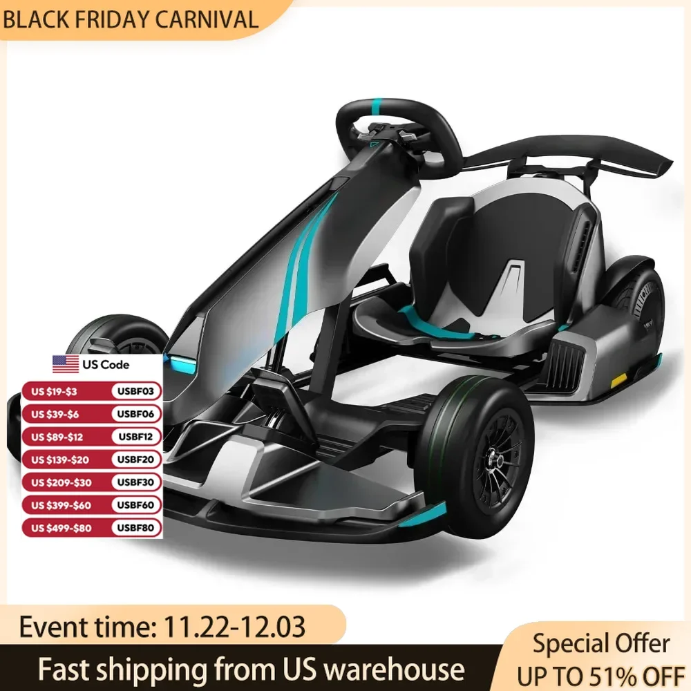 Go Kart High-Speed Racing Precision Steering Lasting Adventure Up To 15.5 Mph for Ages Fun for 14+ Ages Immersive Gaming Combo