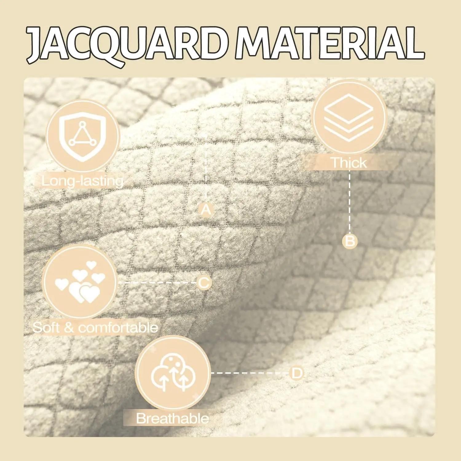 Housse de canapé sectionnelle inclinable et imperméable, extensible, en forme de L, lavable, protection pour chien de compagnie, 5 places, 1 Console, Beige