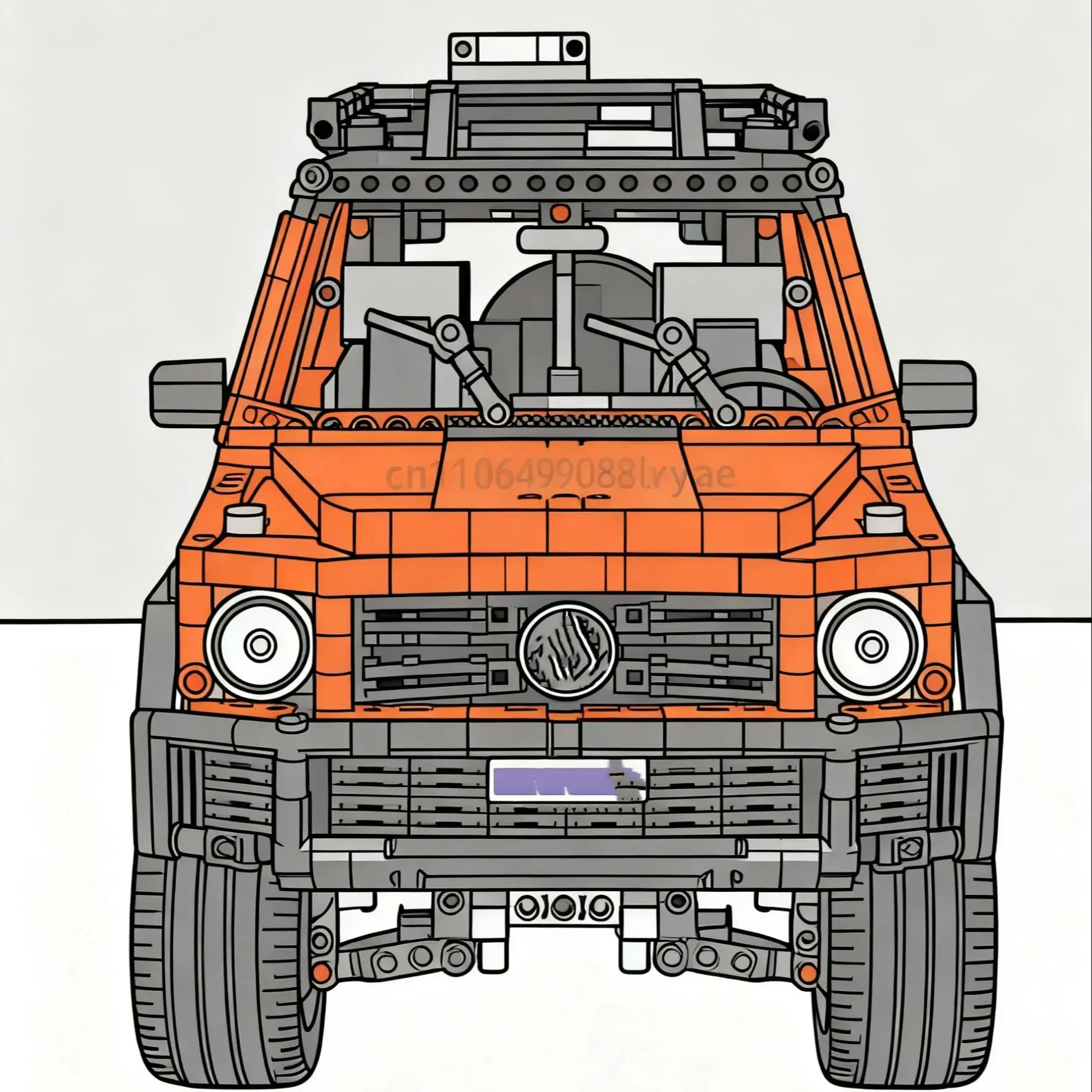 2891pcs technology off-road car model building blocks building blocks toys Children's Day Christmas Party gifts