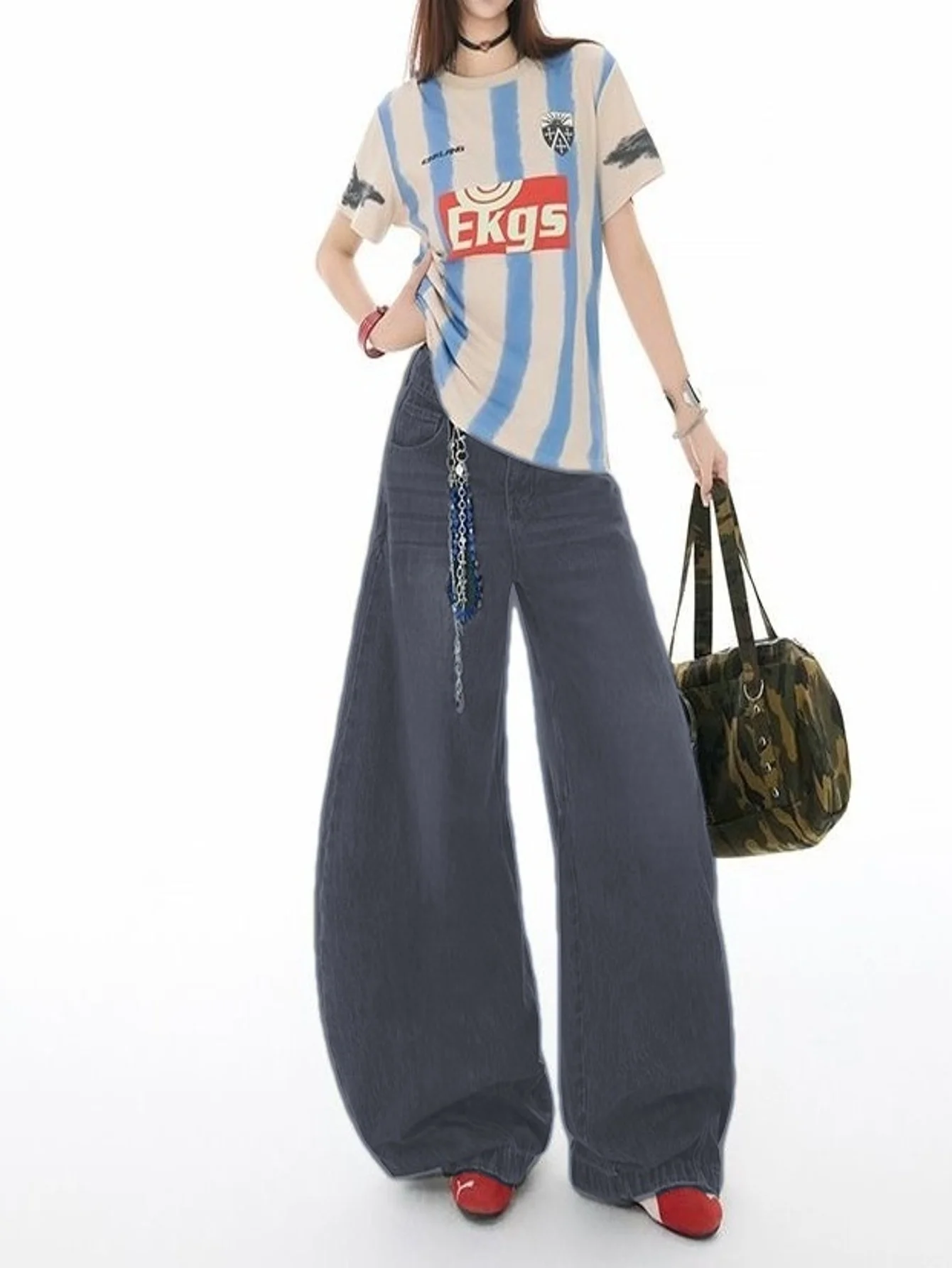 Jeans Drip Black Baggy Unisex For Man Y2K Original No accessories or belts included