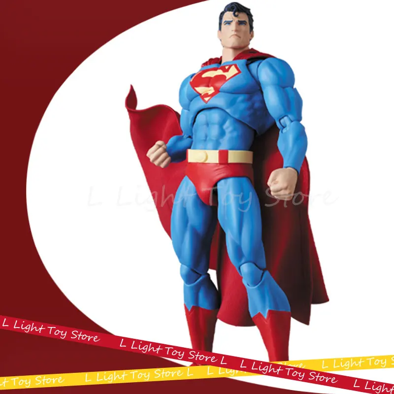 Original 1/12 Ml Mafex Super-man Action Figure Dc Comic Hush Anime Figure Collection The Batman Super Man Statue Decor Model Toy