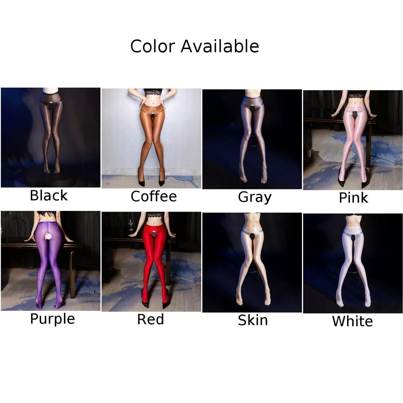 الرجال النساء النفط لامعة لامعة شير جوارب الرقص الجوارب Crothless جوارب طويلة Crothless Bodyhose تمتد بذلة المثيرة الملابس الداخلية