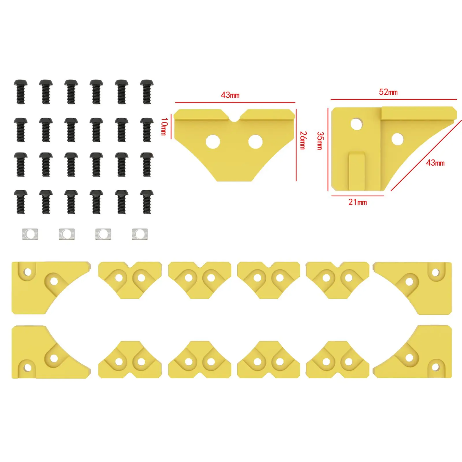 Funplaysmart 팬 브래킷, 오픈 에어 알루미늄 합금 마이닝 리그 프레임 팬 커넥터, 120mm/140mm 케이스 팬 설치에 적합