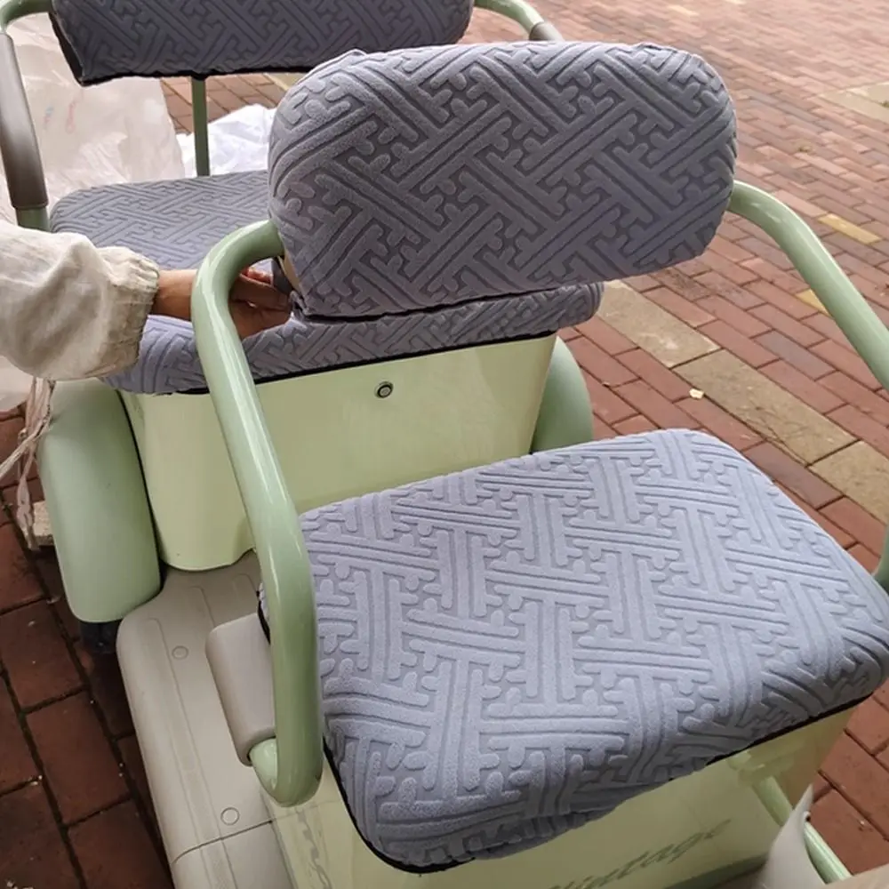 High Elastic Electric Tricycle Seat Cushion Cover Waterproof Material Leather Cover Tricycle Seat Cushion Cover Universal Fit