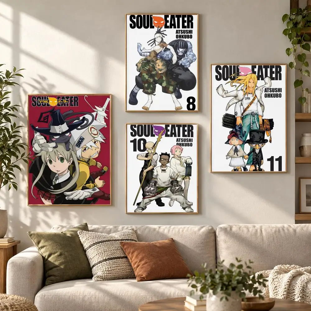 Soul Eater Anime Series Gothic Character Aesthetic Poster Aesthetic Art Print for Bedroom & Living Room Decor, Unframed