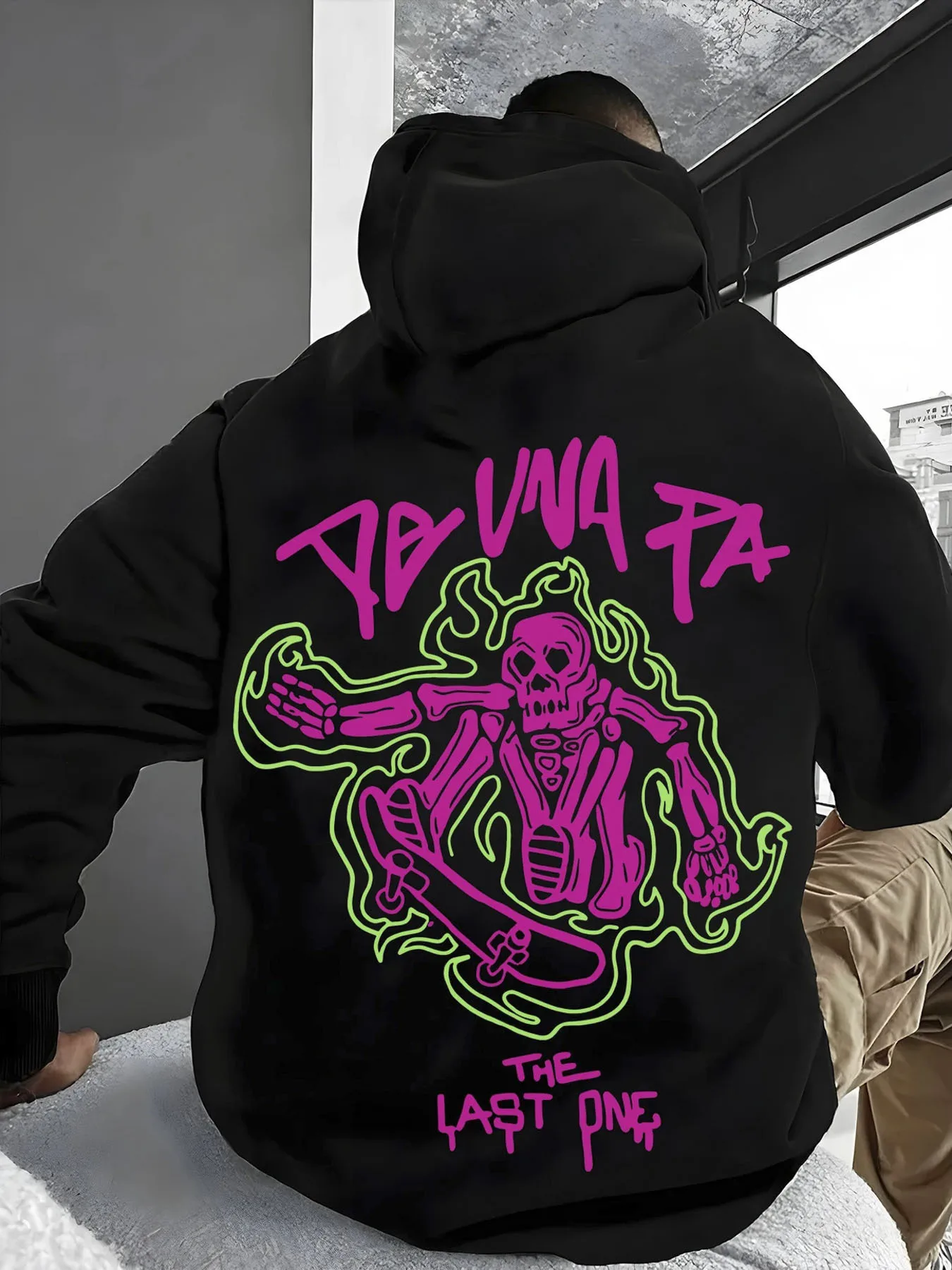 

Толстовки с принтом для скейтборда, мужские толстовки с принтом на спине