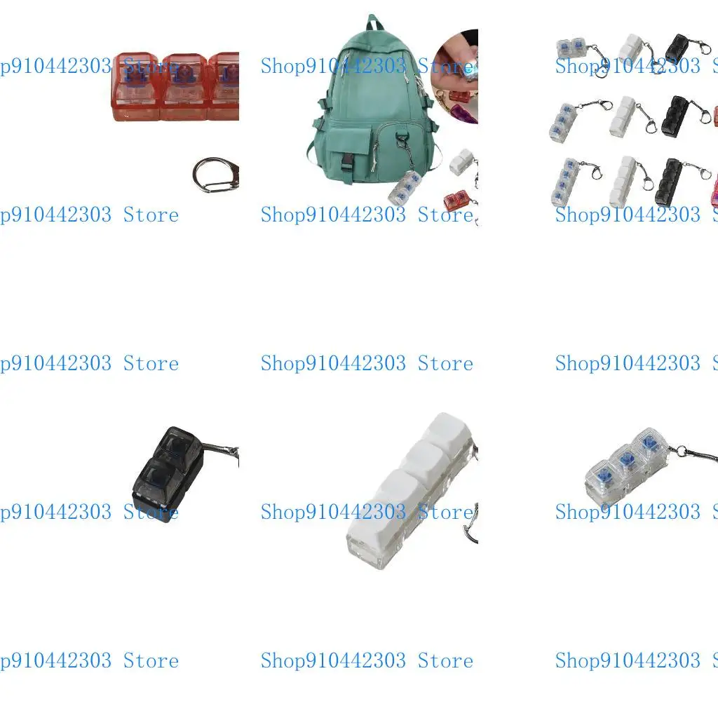 Switches Tester Switches Sampler for Mechanical Keyboard 2-Key 3-Key 4-Key switches Testing Tool Keychain Transparent