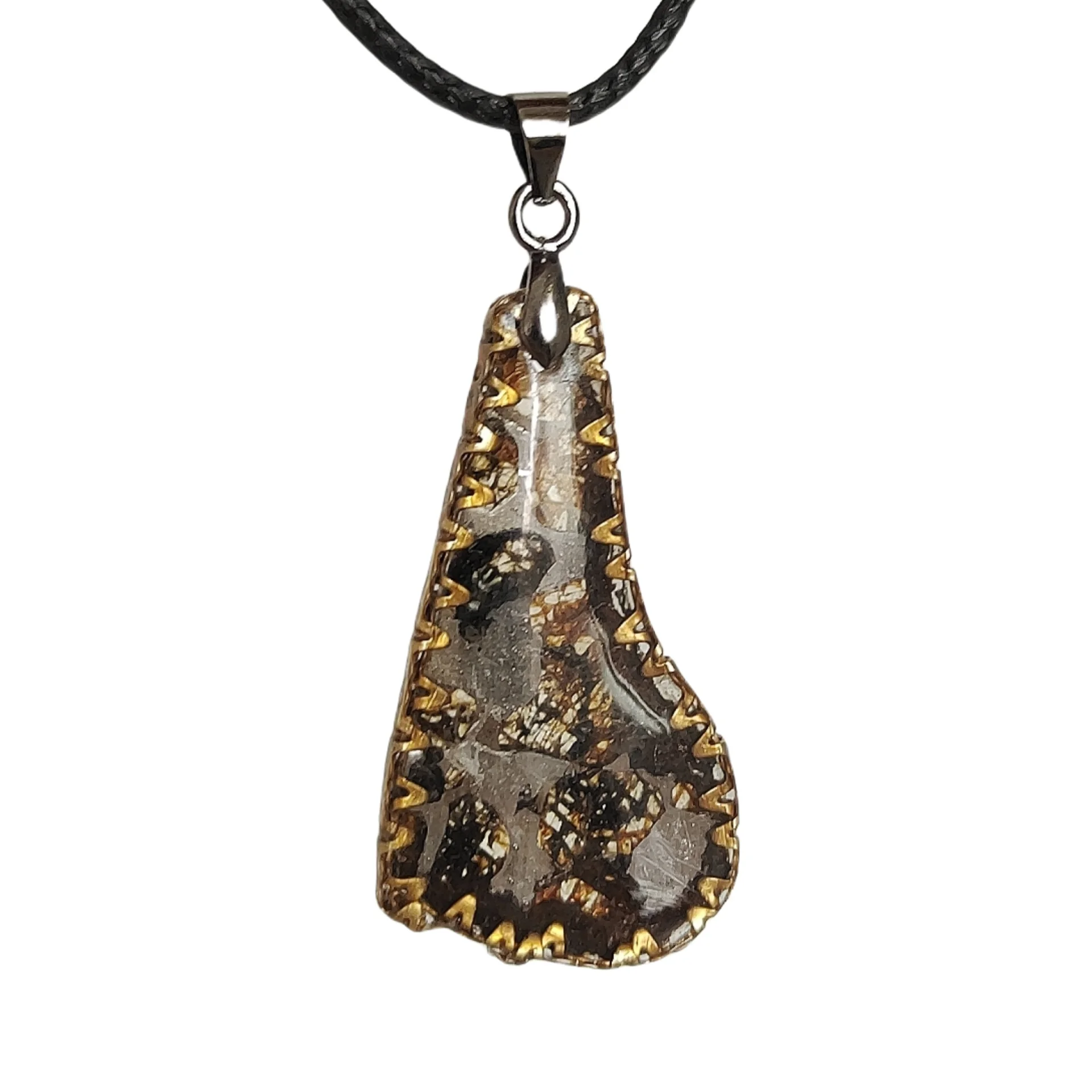 Sericho Pallastie Meteorito Olivine Pendant, Material Meteorito Natural, Coleção Pendant, do Quênia, TA278, 3.2g