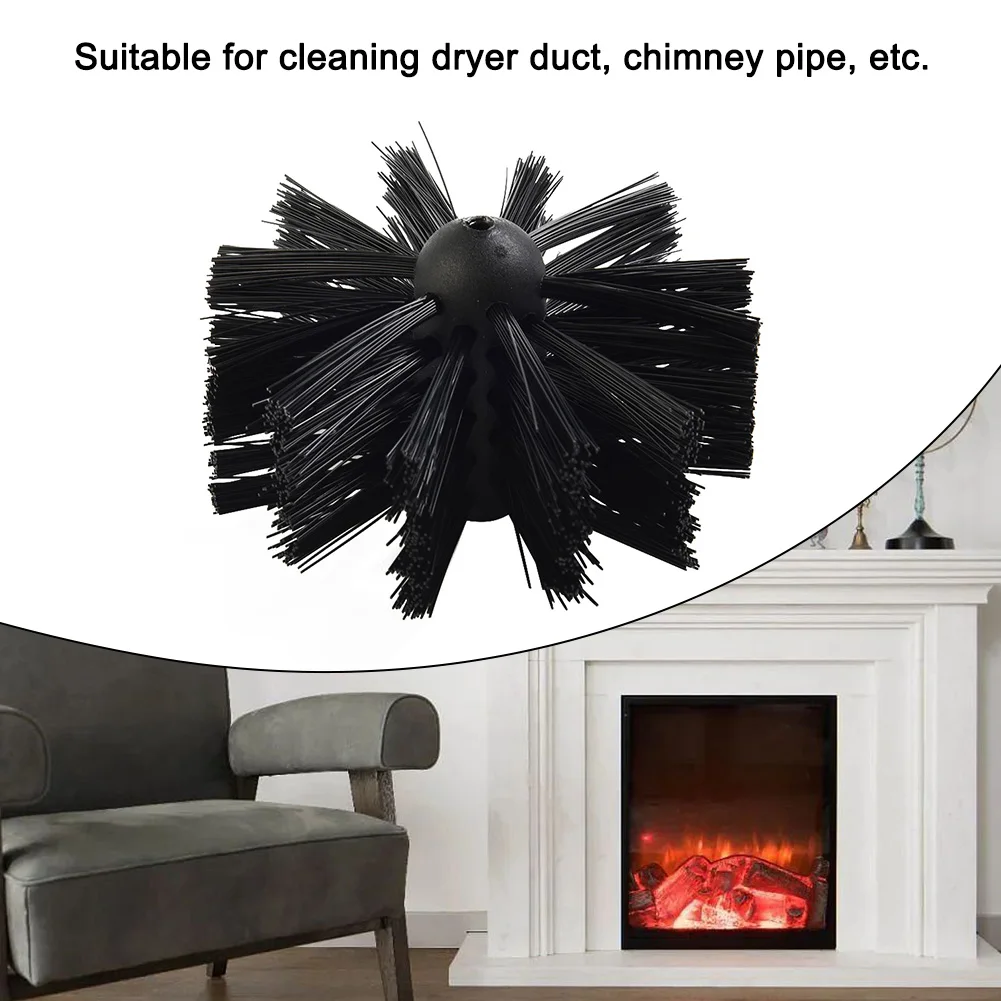 100/150mm Chimney Brush Nylon Dryer Vent Duct Cleaning Brush Head Chimney Lint Remover Bristle Head Cleaning Tools