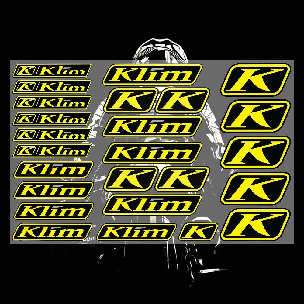 

Комплект наклеек K-Klim для мотоциклетной экипировки: высококачественные печатные и вырезанные стикеры для мотоциклов